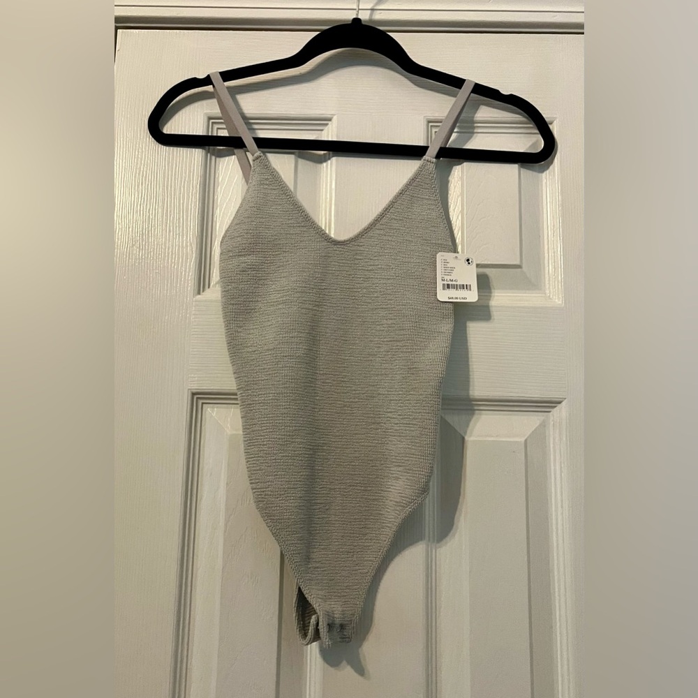 Free People Light Gray Women's Bodysuit